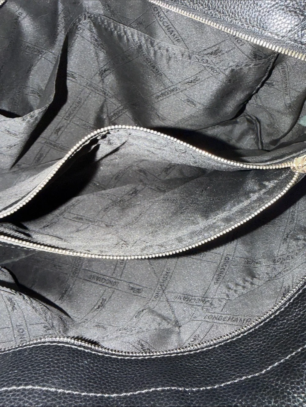 ‼️Longchamp Le Foulonne Black Leather Shoulder Bag